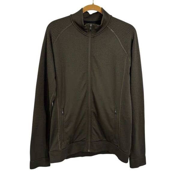 Lululemon Engineered Warmth Merino Wool Blend Jacket Dark Olive Size Large - Picture 3 of 12